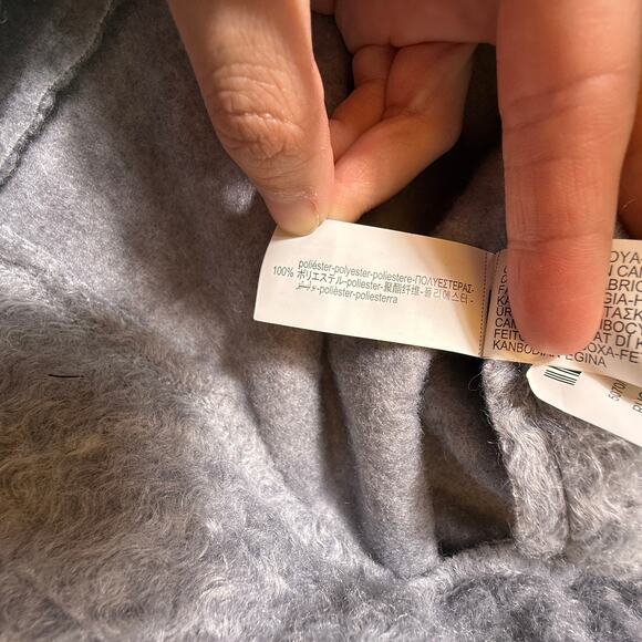 Zara Oversized Bouclé Bomber Jacket Women’s Gray Zip Front Cozy Winter XS-S - Picture 11 of 11